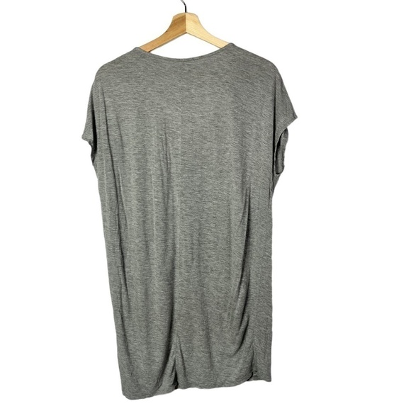 Leith Light Gray Pocket Front Scoop Neck Short Sleeve Tunic M - Picture 2 of 4